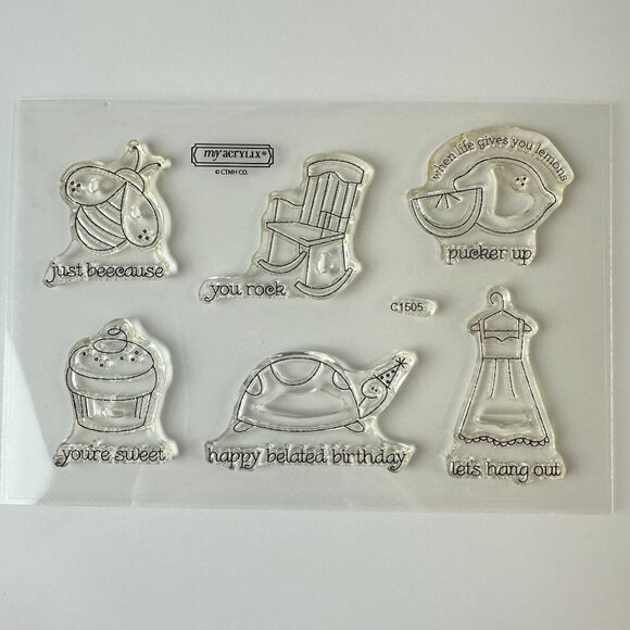 My Acrylix Pun Fun Occasions Decorative Stamps c1505 - Picture 1 of 2